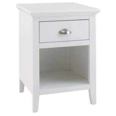 Washington White 1 Drawer Bedside